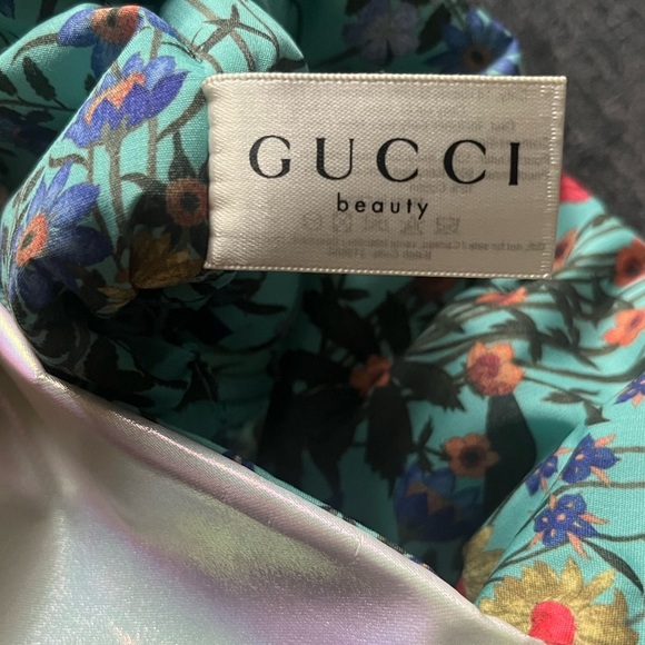 Gucci Beauty Iridescent Fold Over Cosmetic Makeup Pouch with Ribbon Tie - Picture 6 of 6